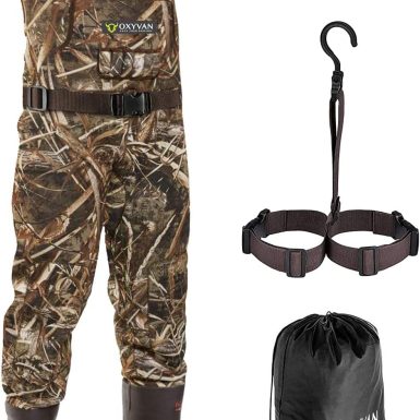 OXYVAN Duck Hunting Waders with 600G Rubber Boots Insulated,Neoprene Realtree MAX-7 Camo Fishing Chest Waders for Men & Women